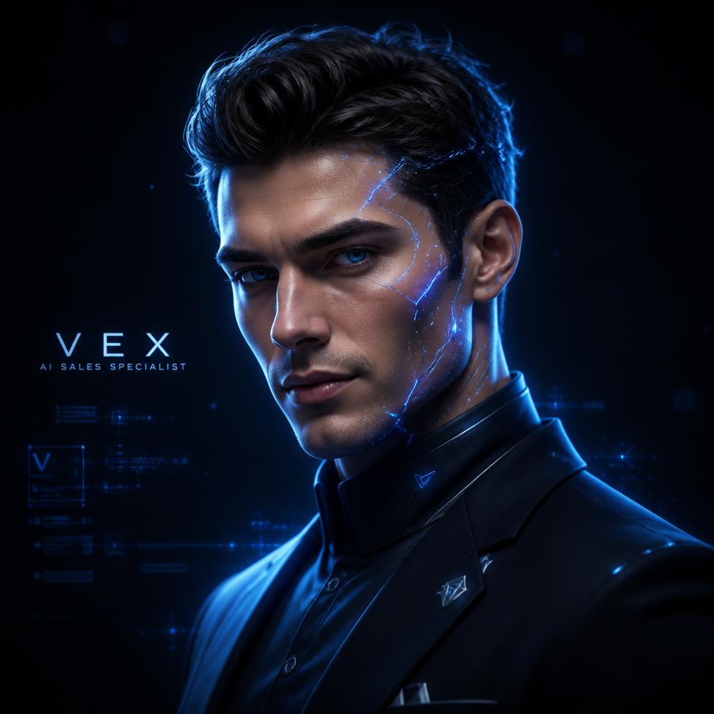 Vex — futurisztikus AI portré